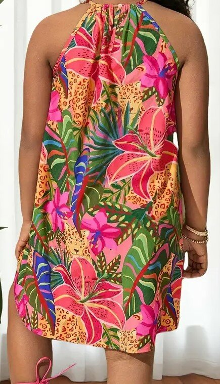 Jurk Meisjes, met kleurrijke print