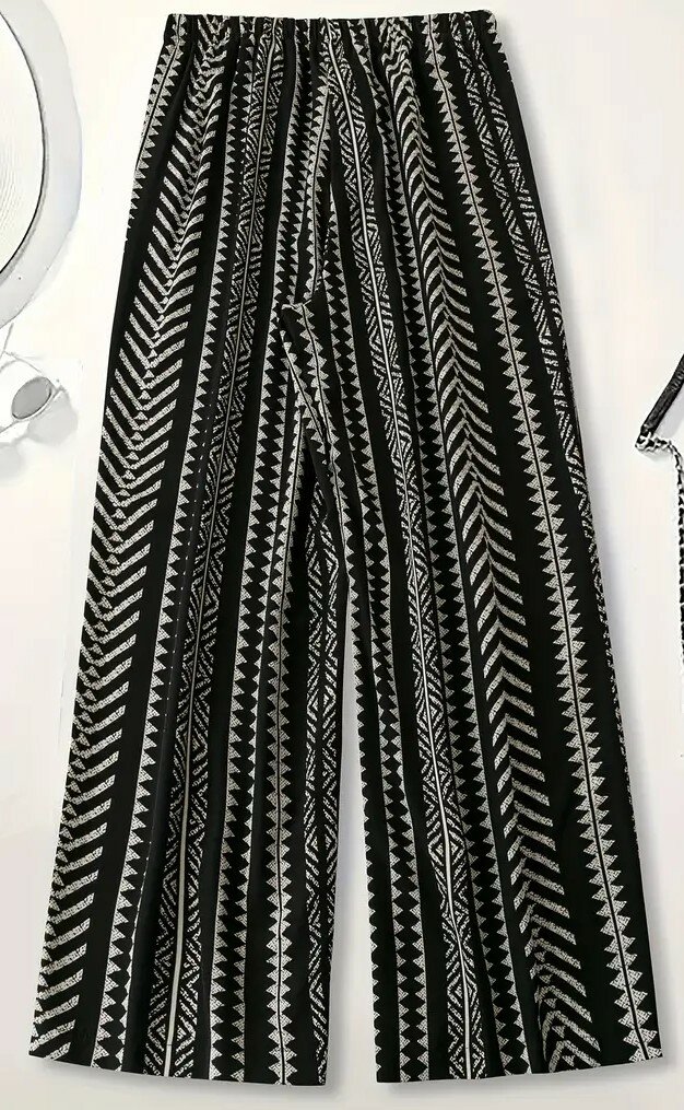 Wijde broek Zwart / Wit