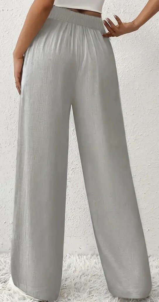 Wijde broek LICHTGRIJS