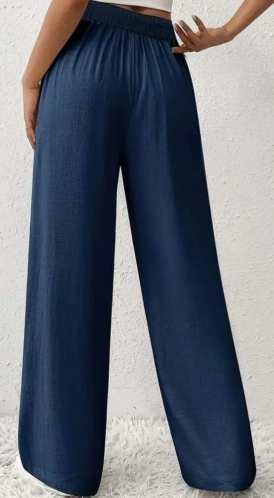 Wijde broek DONKERBLAUW