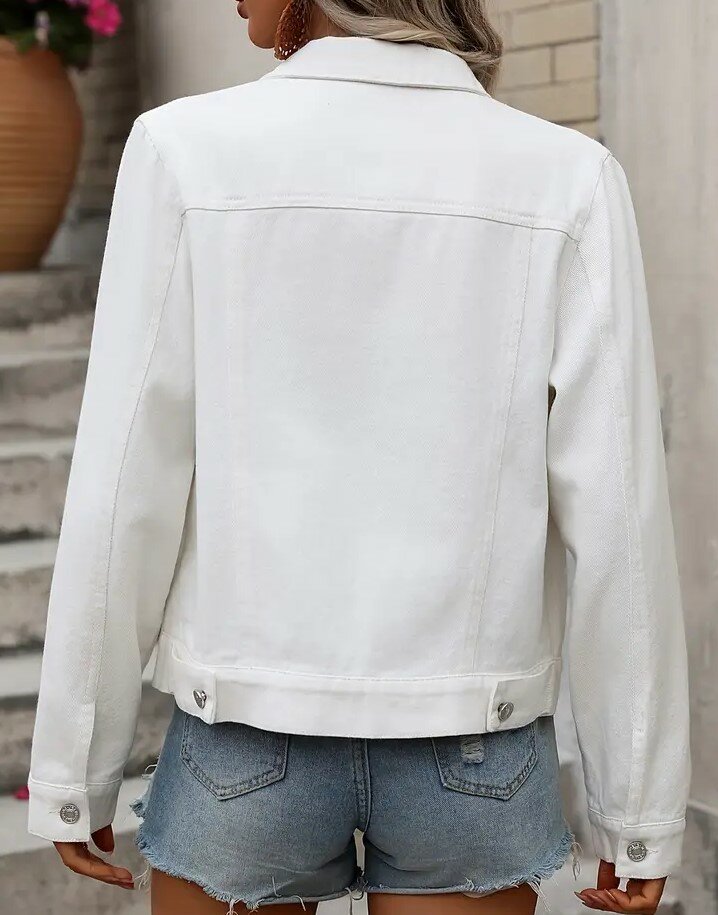 Spijkerjack Gebroken Wit