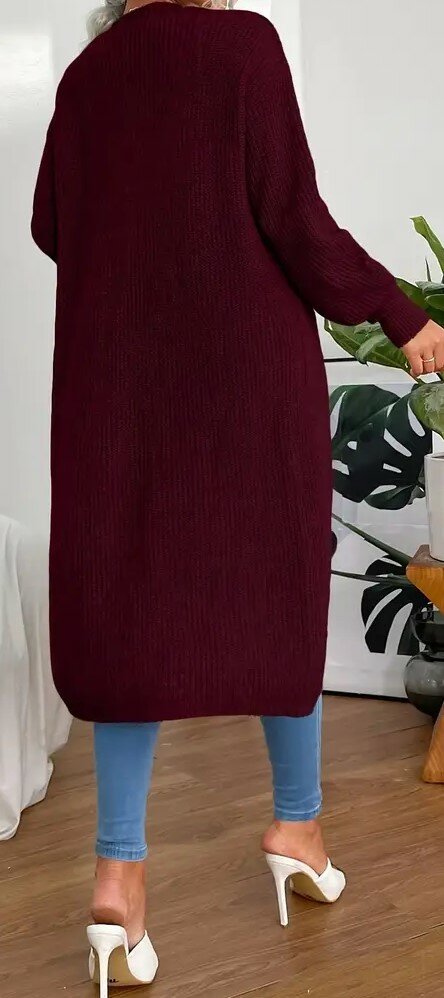 Lang Vest Bordeaux Rood