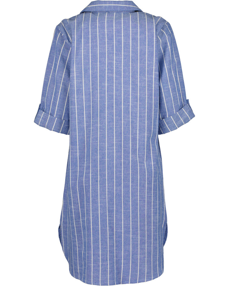 BLUE SEVEN Jurk Blauw / Wit gestreept