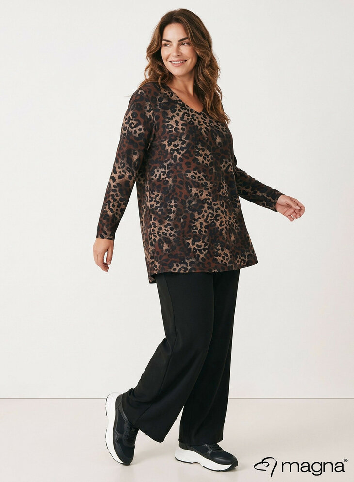 MAGNA Lang shirt Panter Bruin